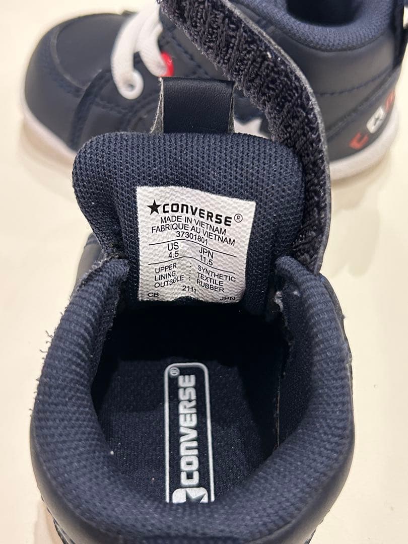 【美品】CONVERSE ベビーシューズ 11.5cm ネイビーの写真3枚目