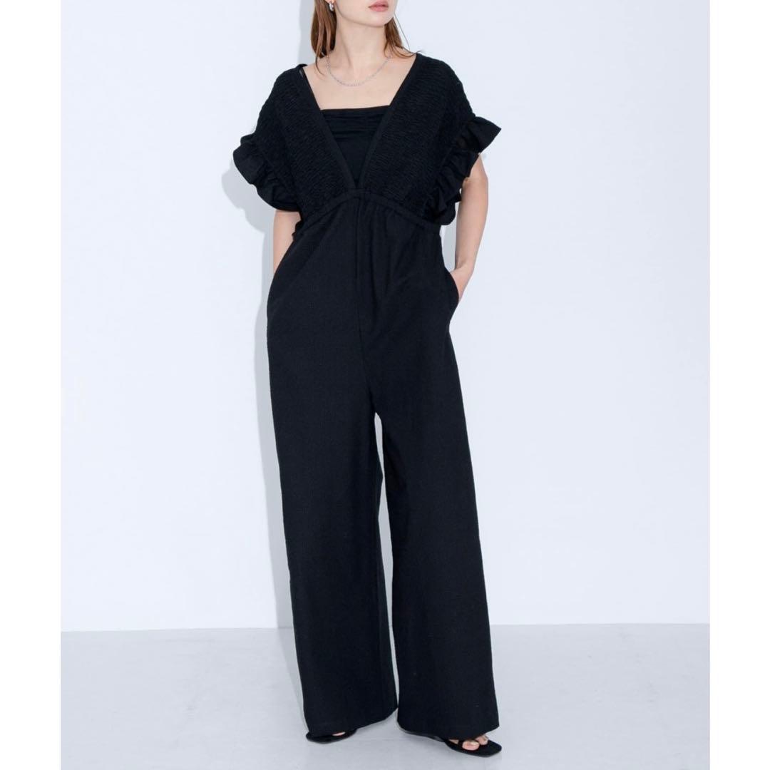 URBAN RESEARCH Sonny Label 綿オールインワン ブラック