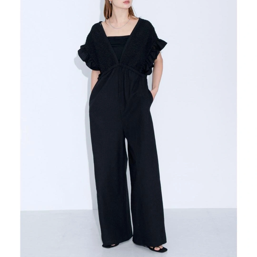 URBAN RESEARCH Sonny Label 綿オールインワン ブラック