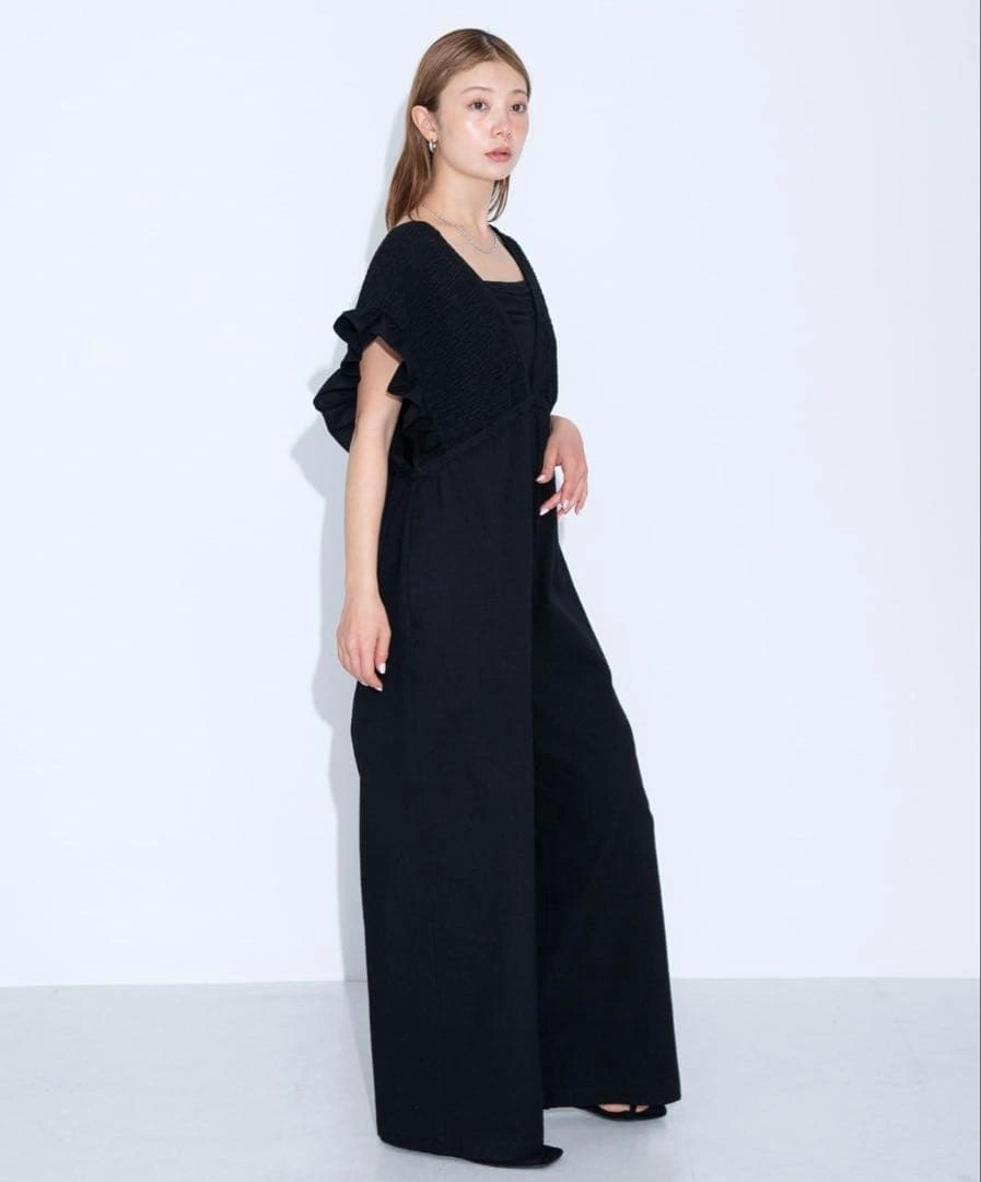 URBAN RESEARCH Sonny Label 綿オールインワン ブラックの写真6枚目