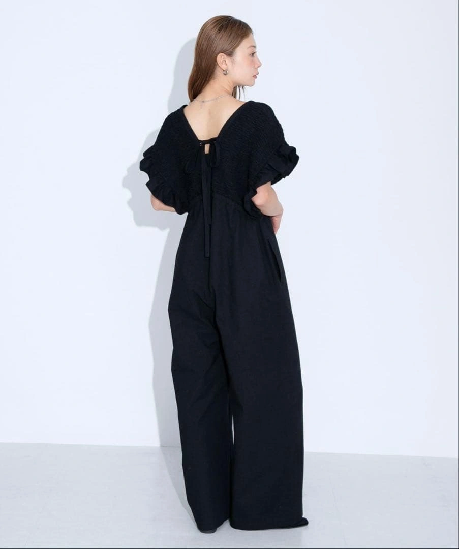URBAN RESEARCH Sonny Label 綿オールインワン ブラックの写真8枚目