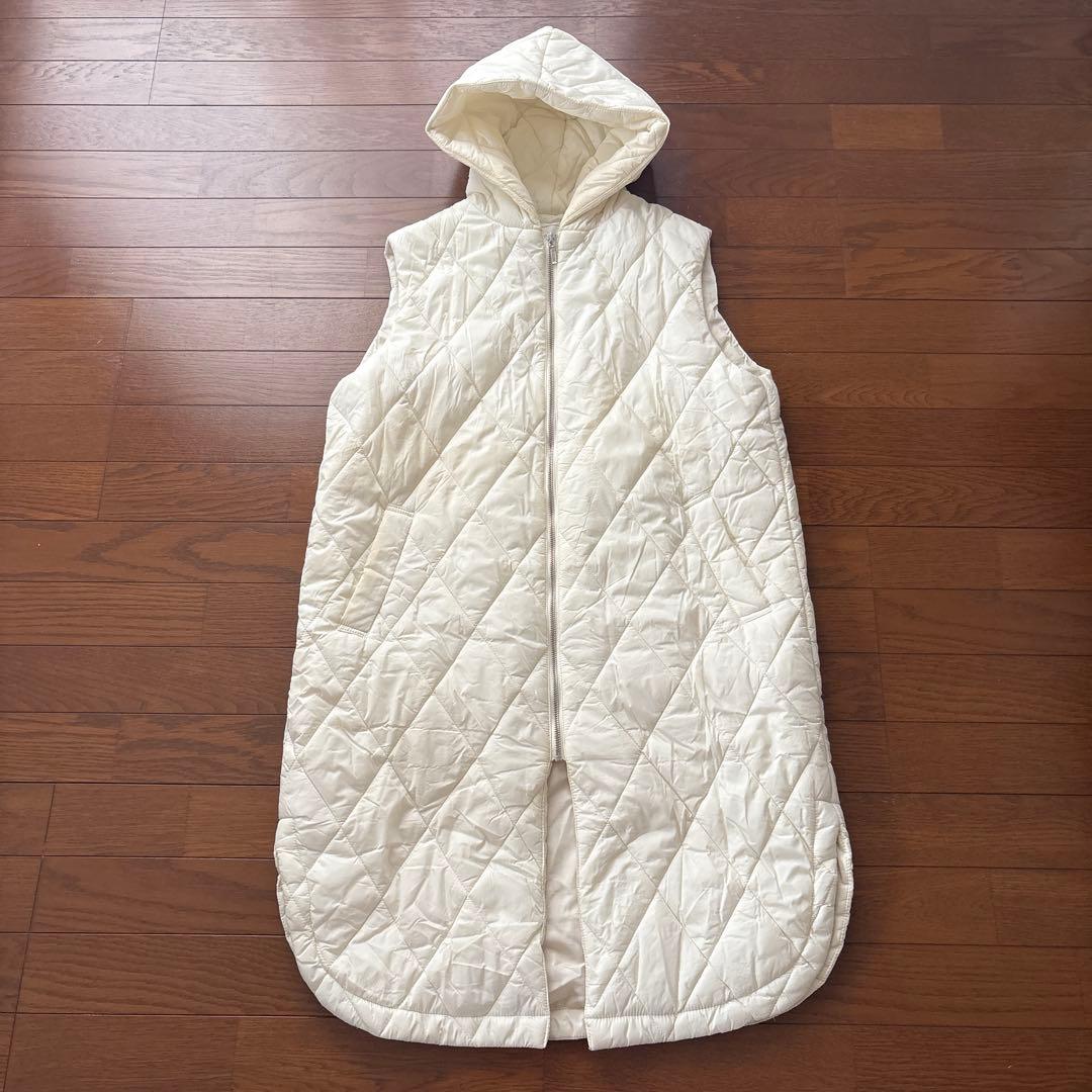 AMERICAN HOLIC キルティングフードベスト ホワイトの写真10枚目