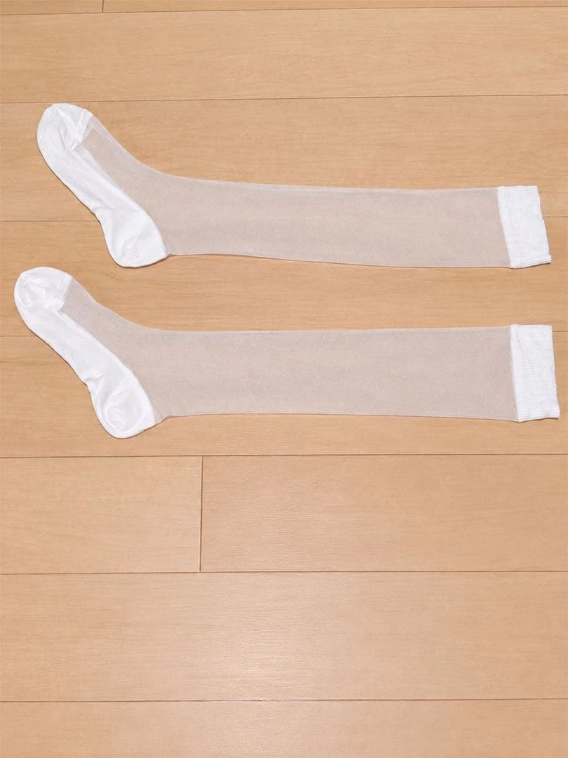 靴下屋Tabioストッキング感覚で履ける 靴下 ハイソックス タイプオフホワイトの写真2枚目