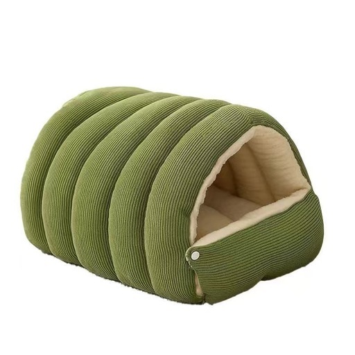 新品猫用犬寝袋 L サイズ｜ライトグリーン 冬用保温 2WAY