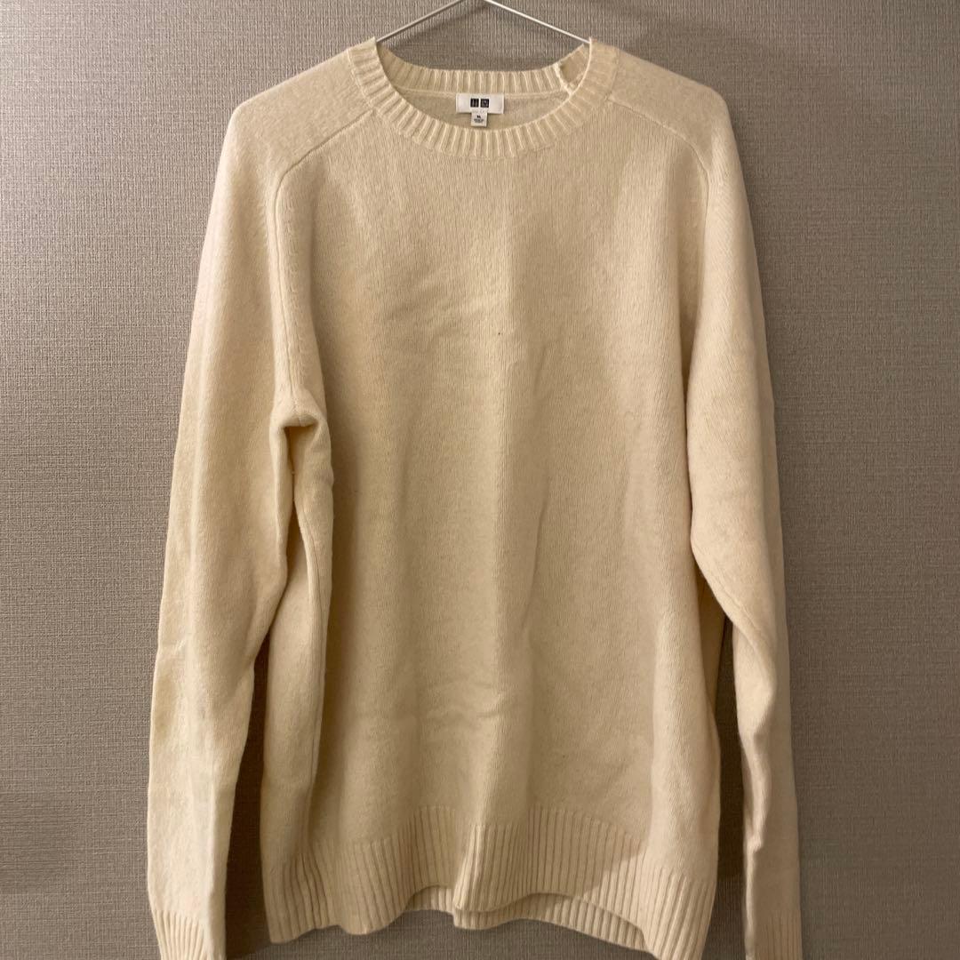 UNIQLO ウールニットセーター XL アイボリー