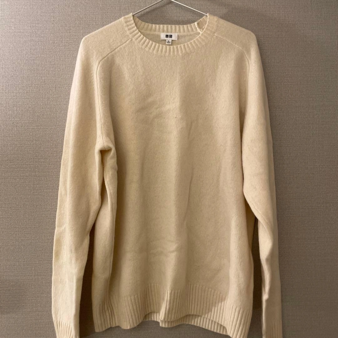 UNIQLO ウールニットセーター XL アイボリー