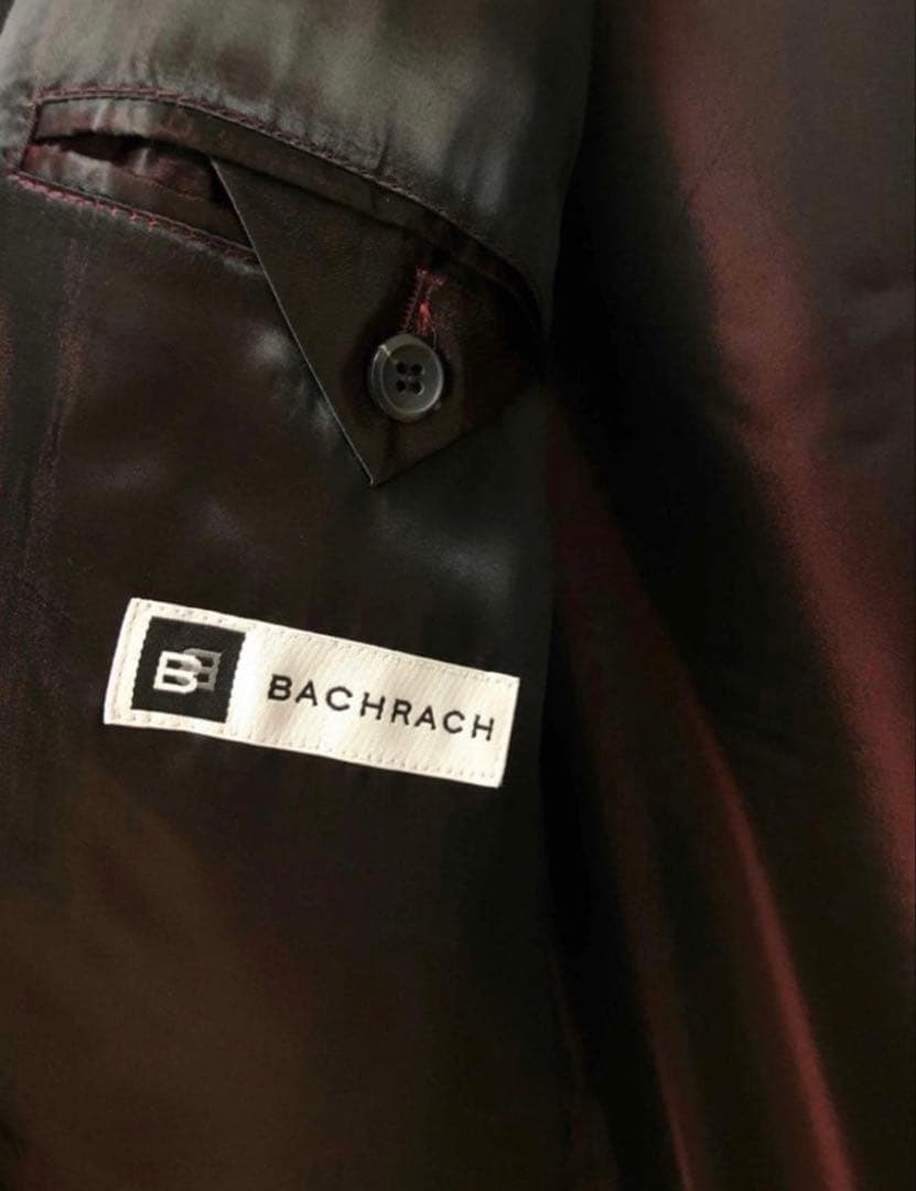 高級 BACHRACH メンズ チェスターコート ブラックの写真3枚目
