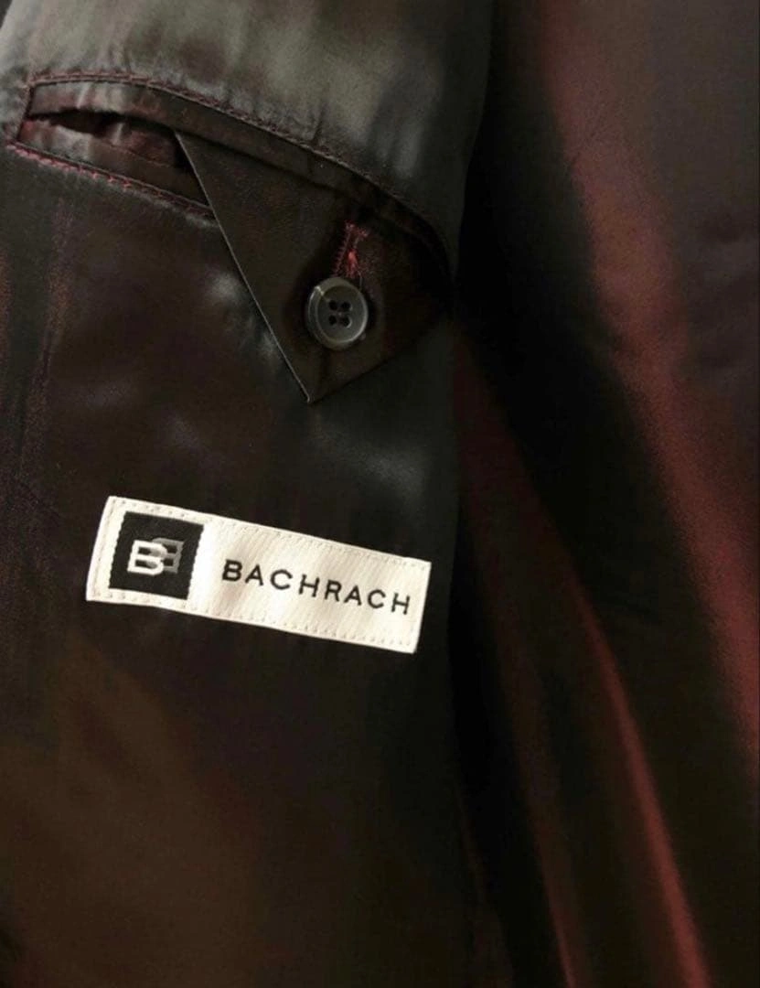 高級 BACHRACH メンズ チェスターコート ブラックの写真3枚目