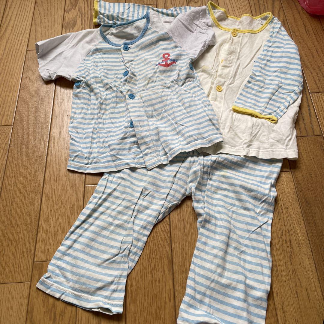 パジャマ ボーダー 上下 90 春夏 赤ちゃん