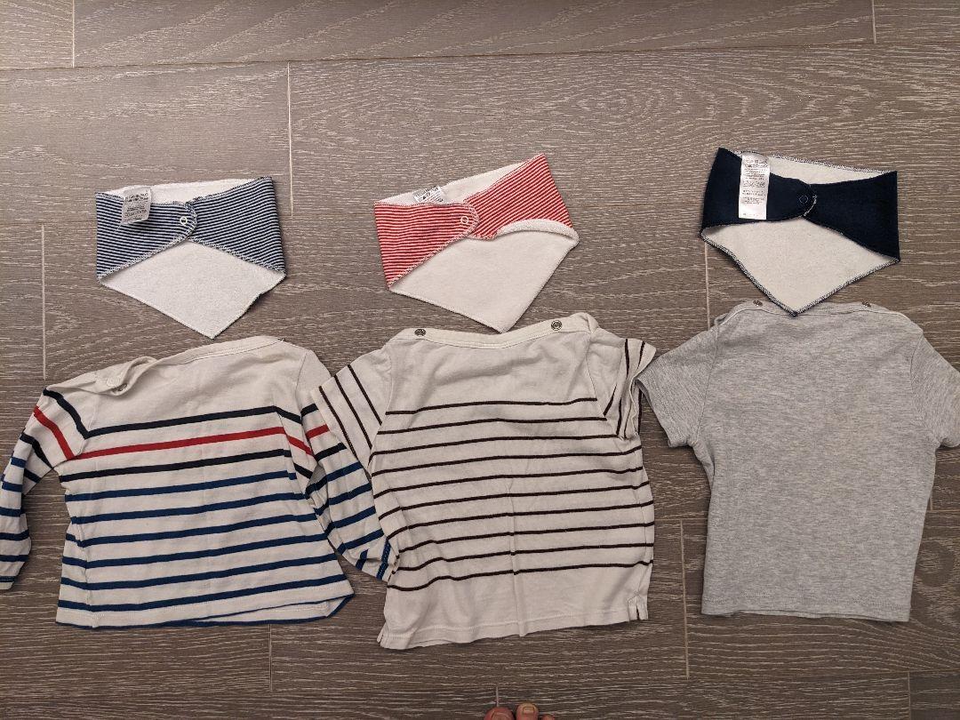 【PETITBATERU】Tシャツ 3枚セット + スタイ 3枚の写真2枚目