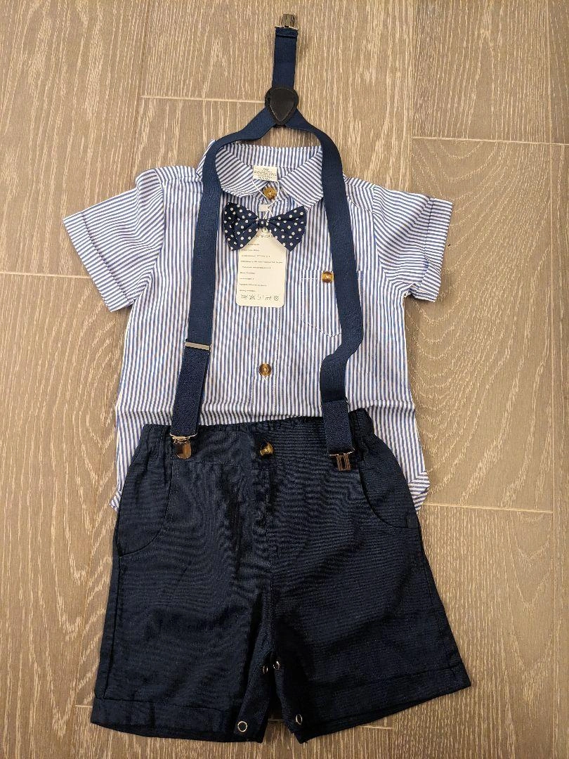 BOARNSEORL 男の子の赤ちゃん用ブルーショーツセット
