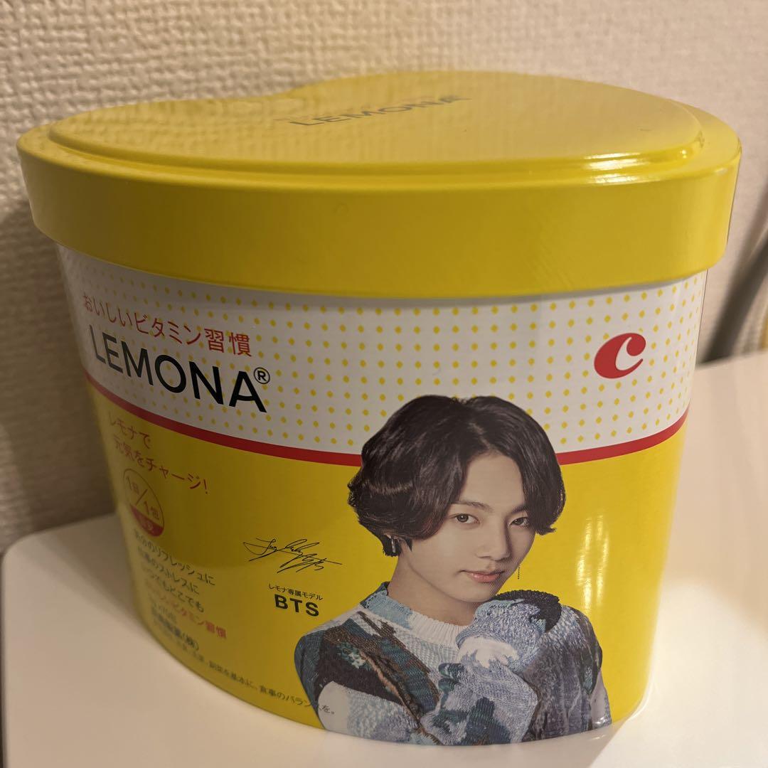 最終価格　レモナ　BTS bts ハート缶　ジョングク　中身無しの写真2枚目