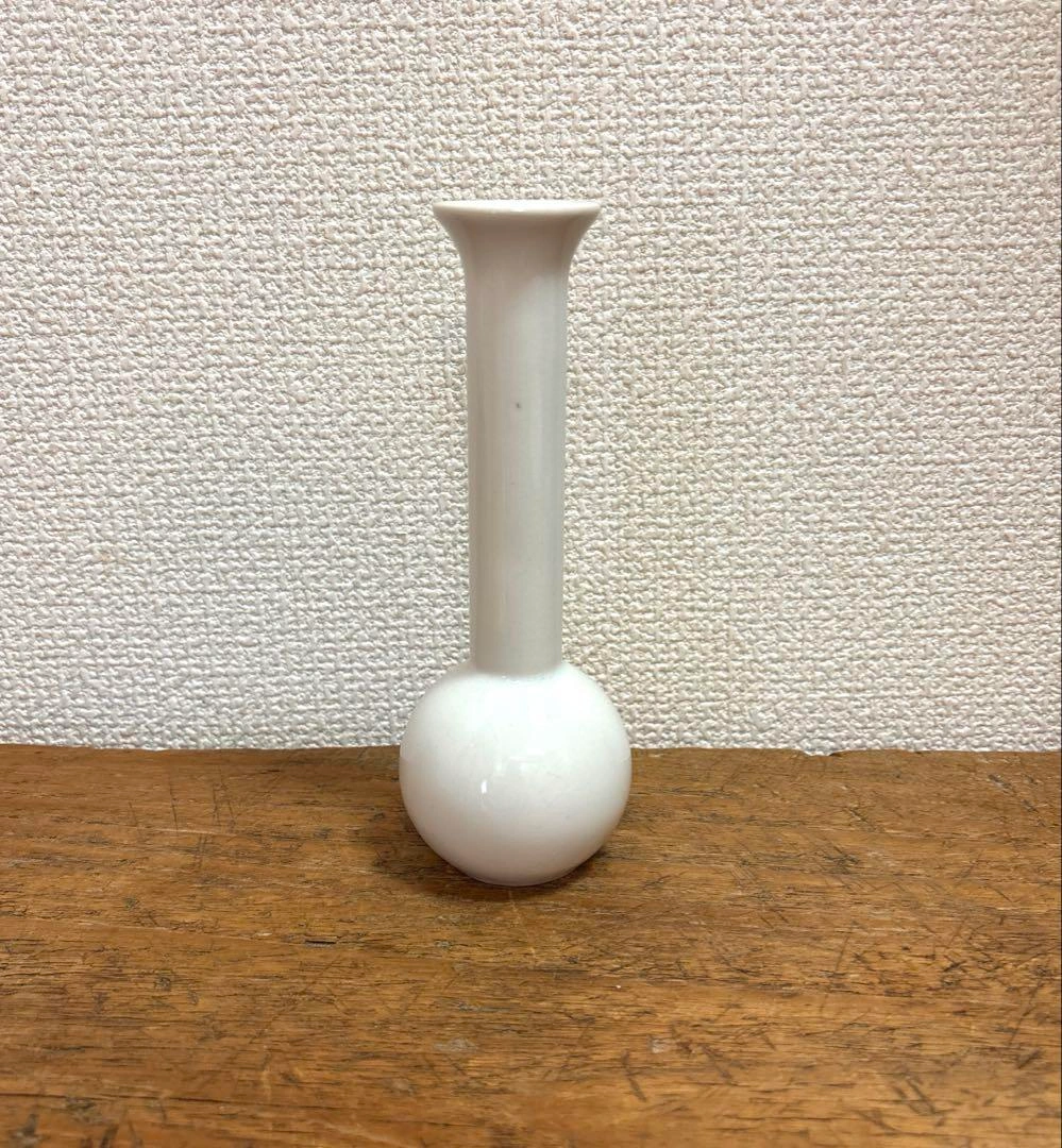 ヴィンテージ Tachikichi たち吉 一輪挿し 花瓶 白18.5㎝