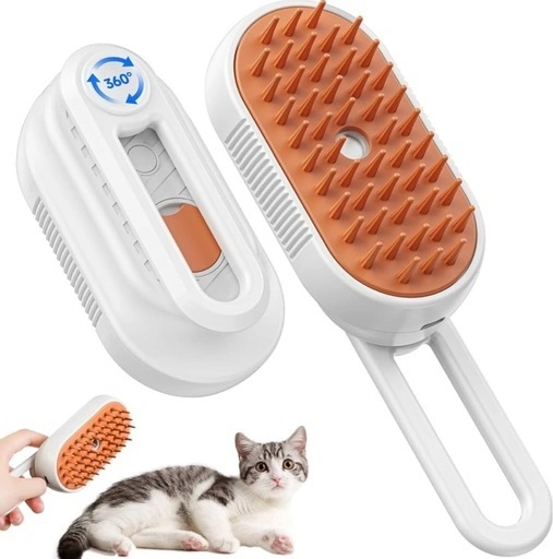【新品】ペットブラシ 5in1 スチーム 猫用ブラシ