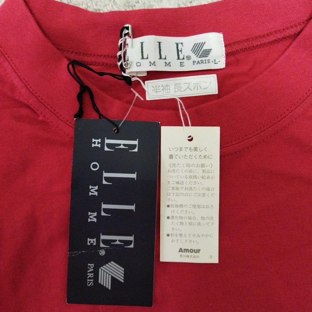 ELLE HOMME レッドストライプ パジャマ Lサイズの写真3枚目