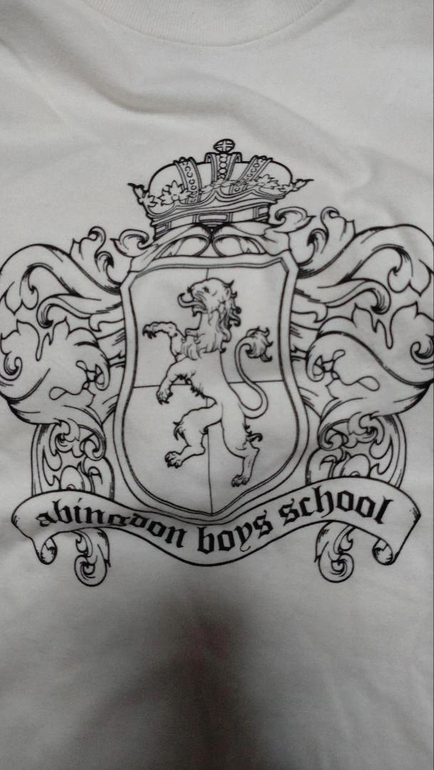 abingdon boys school 初ライブ WネームTシャツ ホワイトの写真2枚目