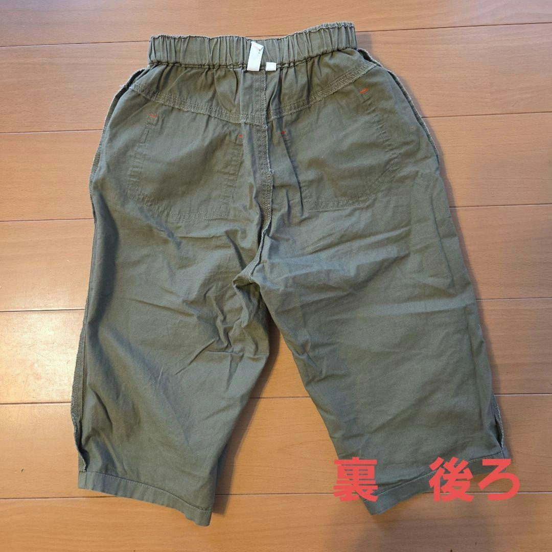 【130cm】Lagom カーキ ハーフパンツ ゴムウエストの写真8枚目