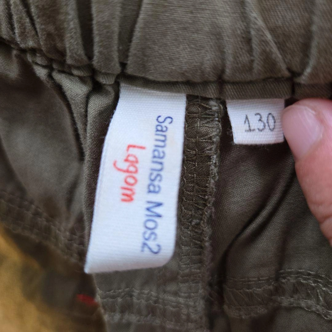 【130cm】Lagom カーキ ハーフパンツ ゴムウエストの写真10枚目