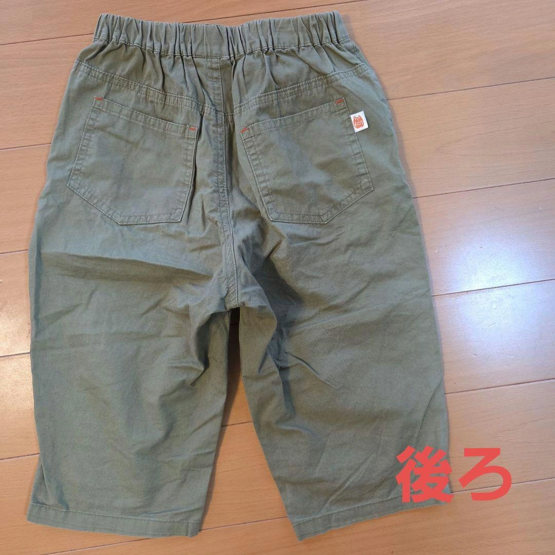 【130cm】Lagom カーキ ハーフパンツ ゴムウエストの写真3枚目
