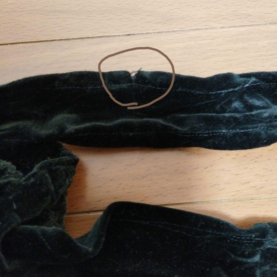 【ハンドメイド】ベロア＆レース　ブラック　120〜130cmの写真11枚目