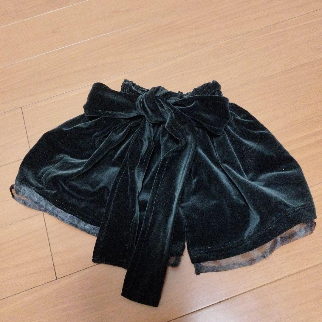 【ハンドメイド】ベロア＆レース　ブラック　120〜130cmの写真12枚目