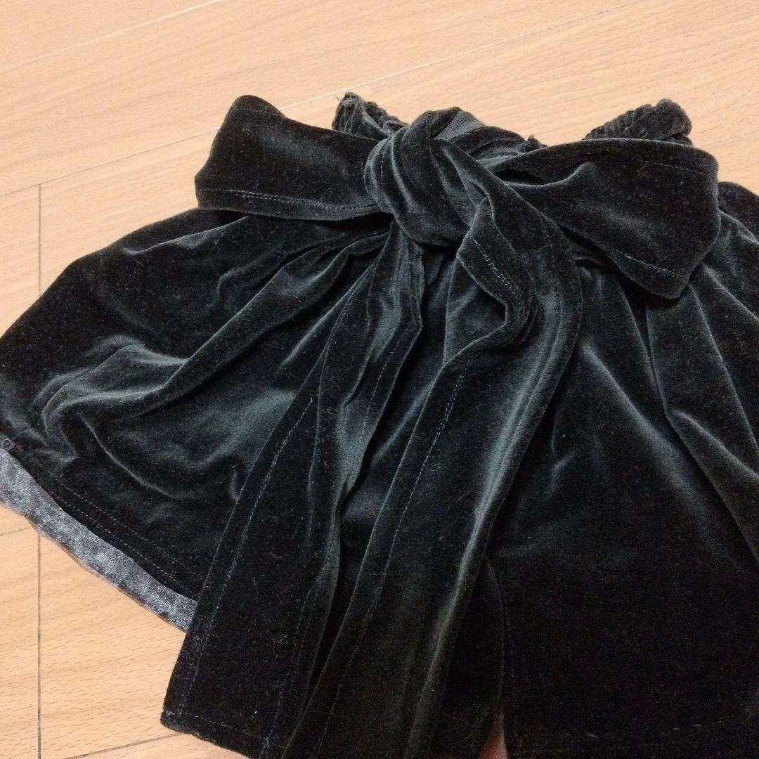 【ハンドメイド】ベロア&レース ブラック 120〜130cmの写真13枚目