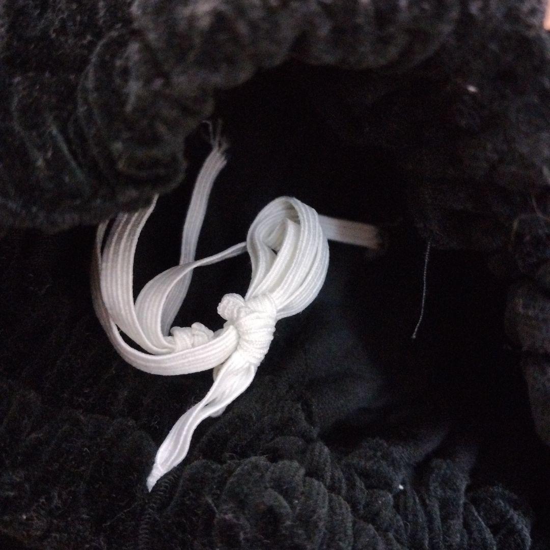 【ハンドメイド】ベロア＆レース　ブラック　120〜130cmの写真14枚目