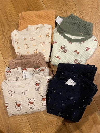 ユニクロ キルトパジャマ 100サイズ×4セット