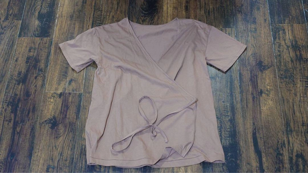 巻きTシャツBEAMSLIGHTSビームス新品タグ付ラップシャツ薄茶入院などにもの写真4枚目