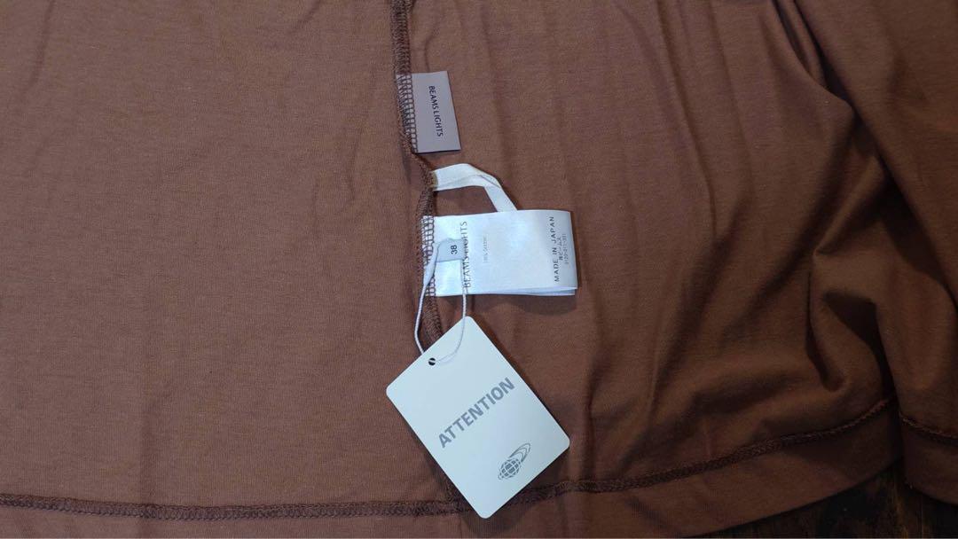 巻きTシャツBEAMSLIGHTSビームス新品タグ付ラップシャツ薄茶入院などにもの写真6枚目