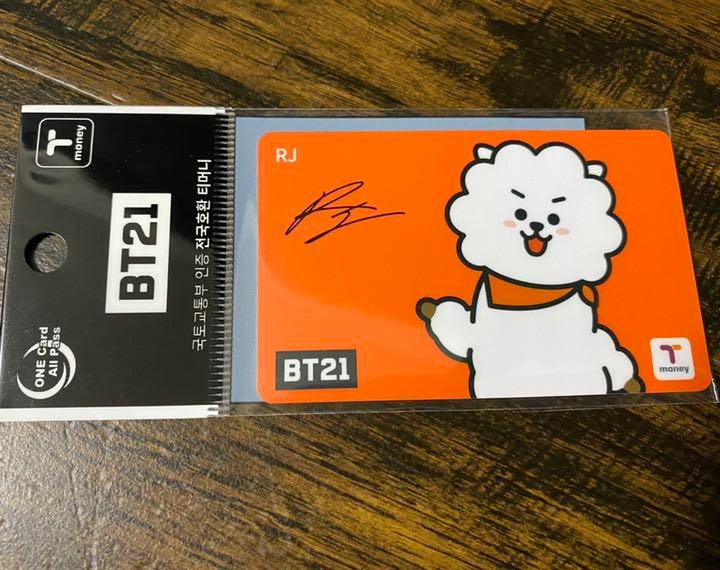 tmoneyカード韓国購入JINジンRJ横型激レア非売品