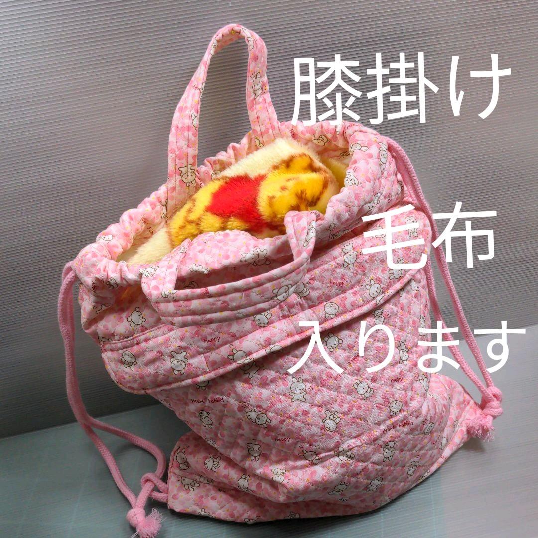 うさぎ柄持ち手付きナッブサックの写真6枚目