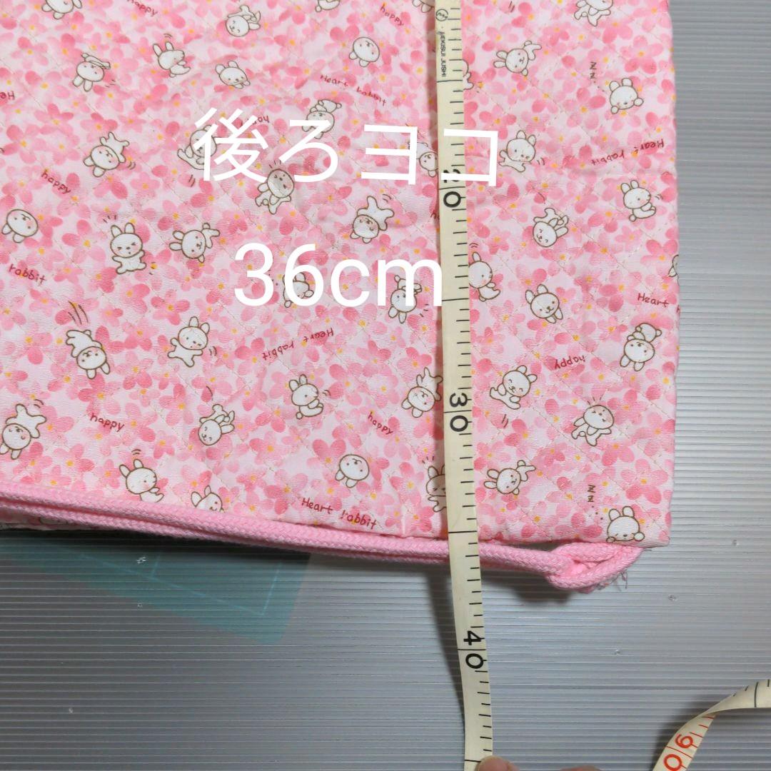 うさぎ柄持ち手付きナッブサックの写真9枚目