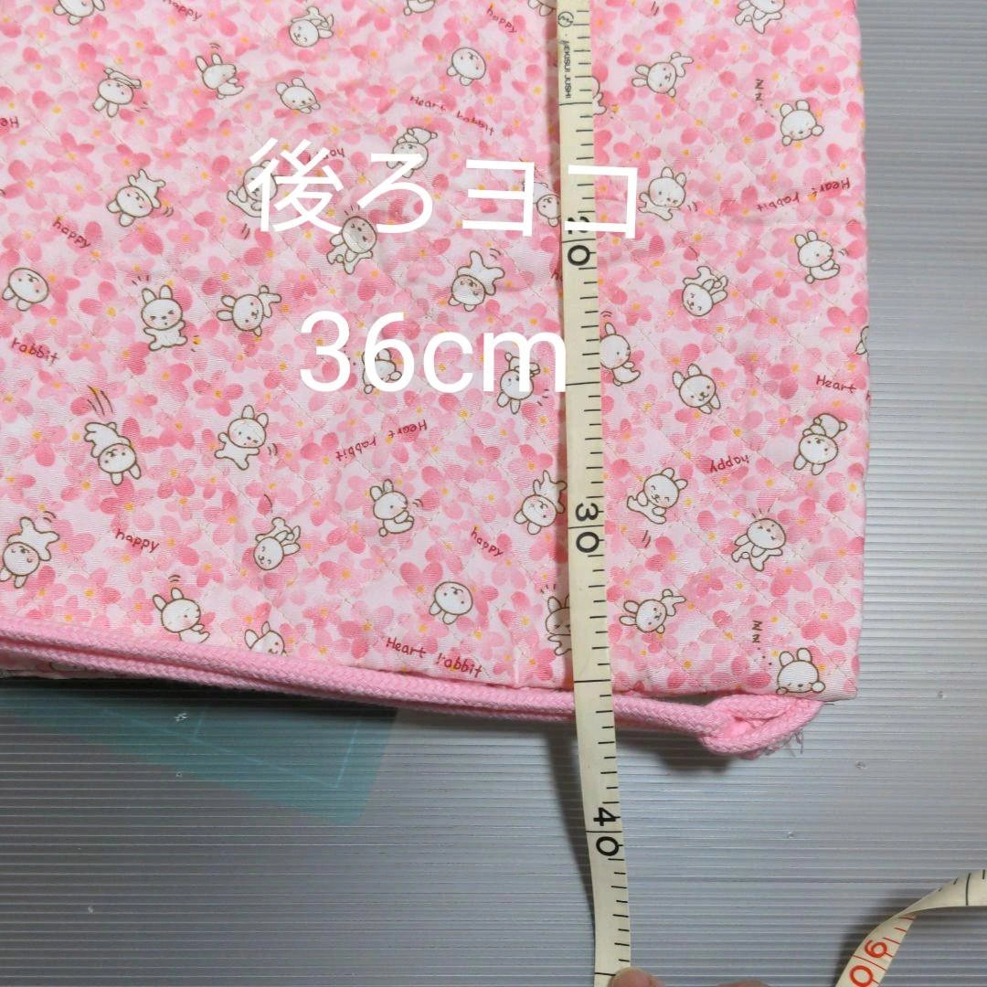 うさぎ柄持ち手付きナッブサックの写真9枚目