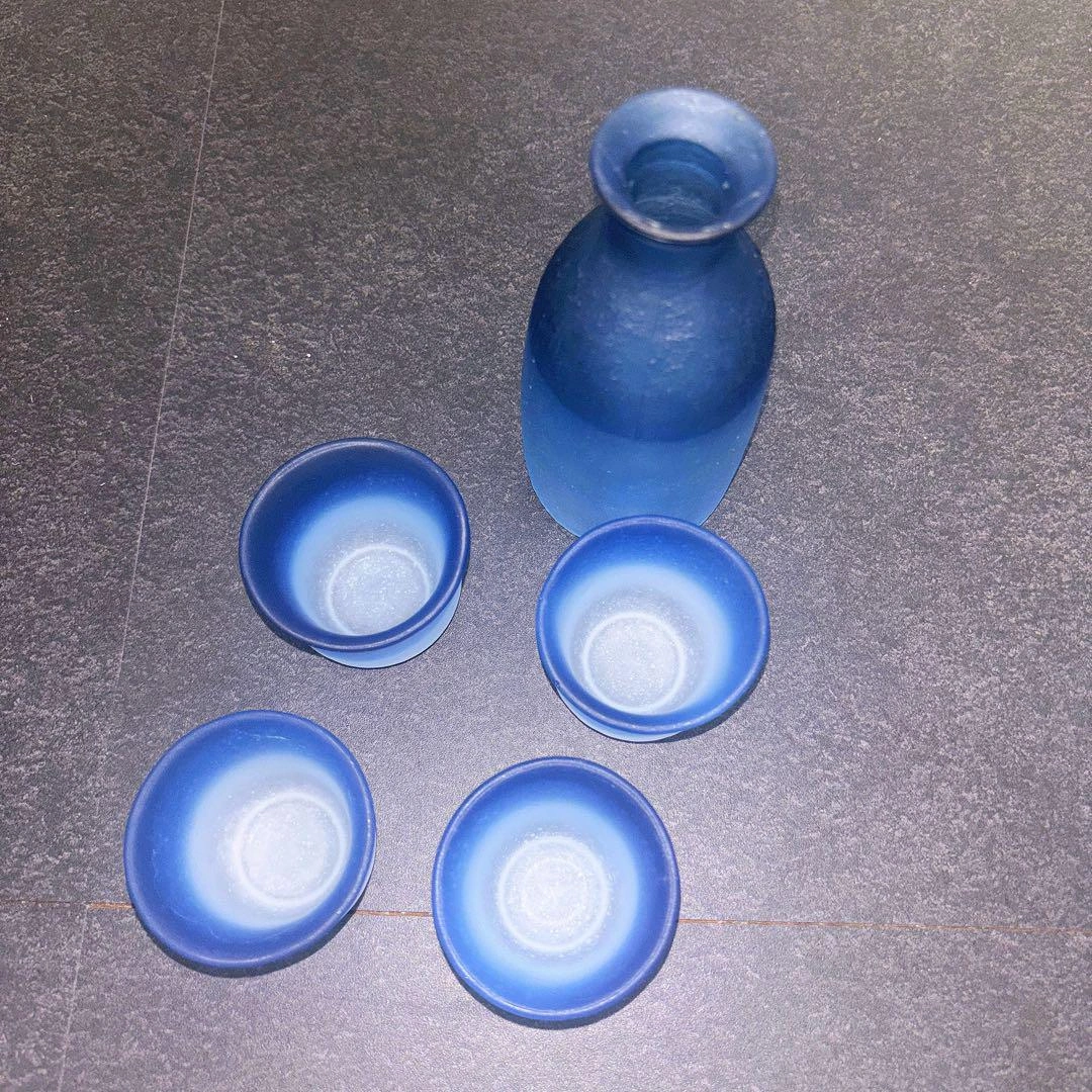 青靄風 冷酒セット 徳利&ぐい呑みの写真2枚目