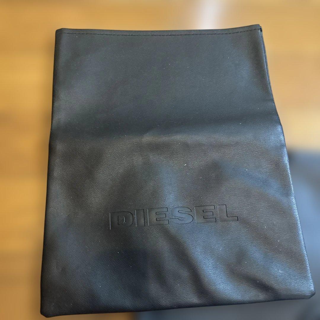 DIESEL フェイクレザーショップバッグ 3点セット ブラックの写真3枚目