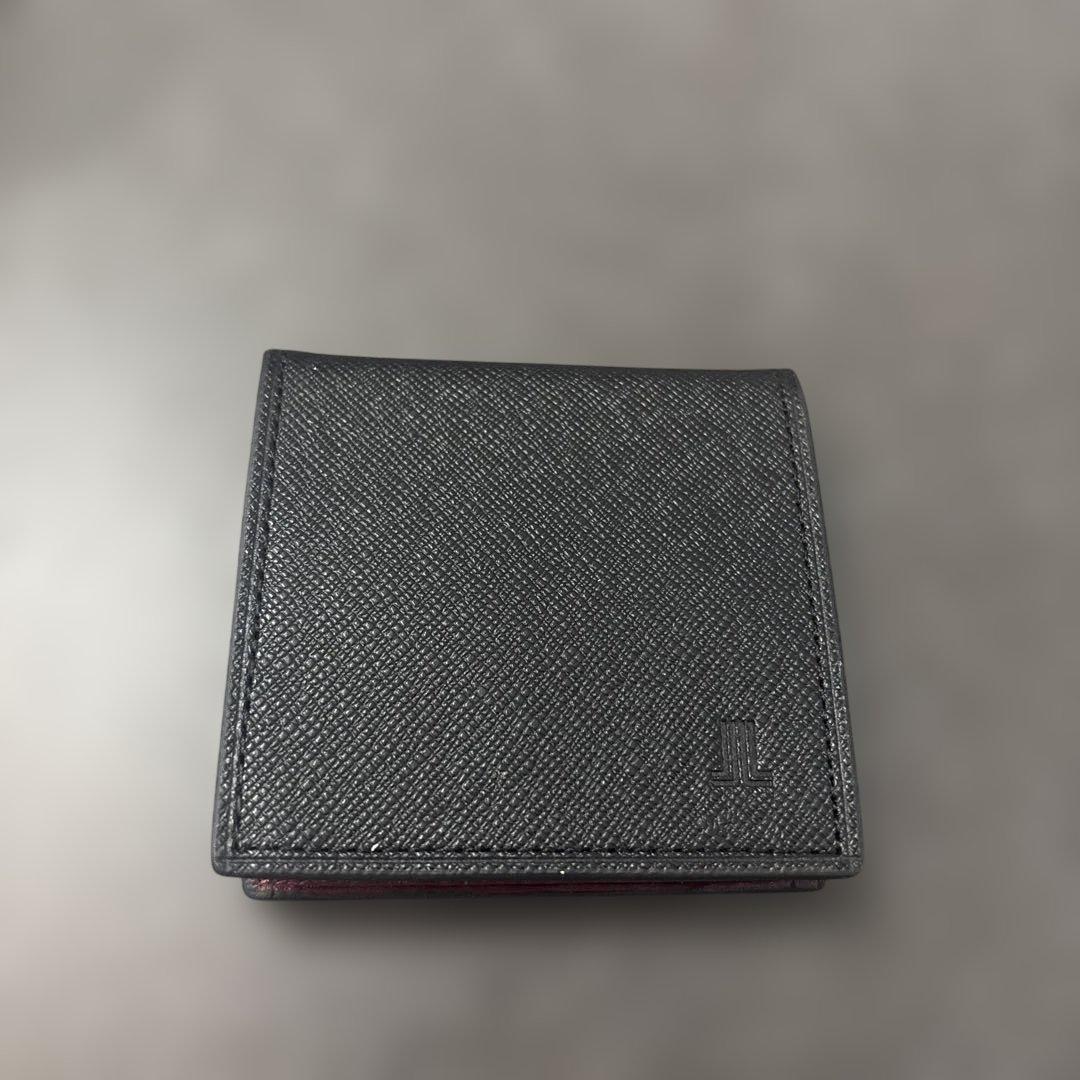新品！LANVIN ランヴァン 二つ折りコインケース 黒赤
