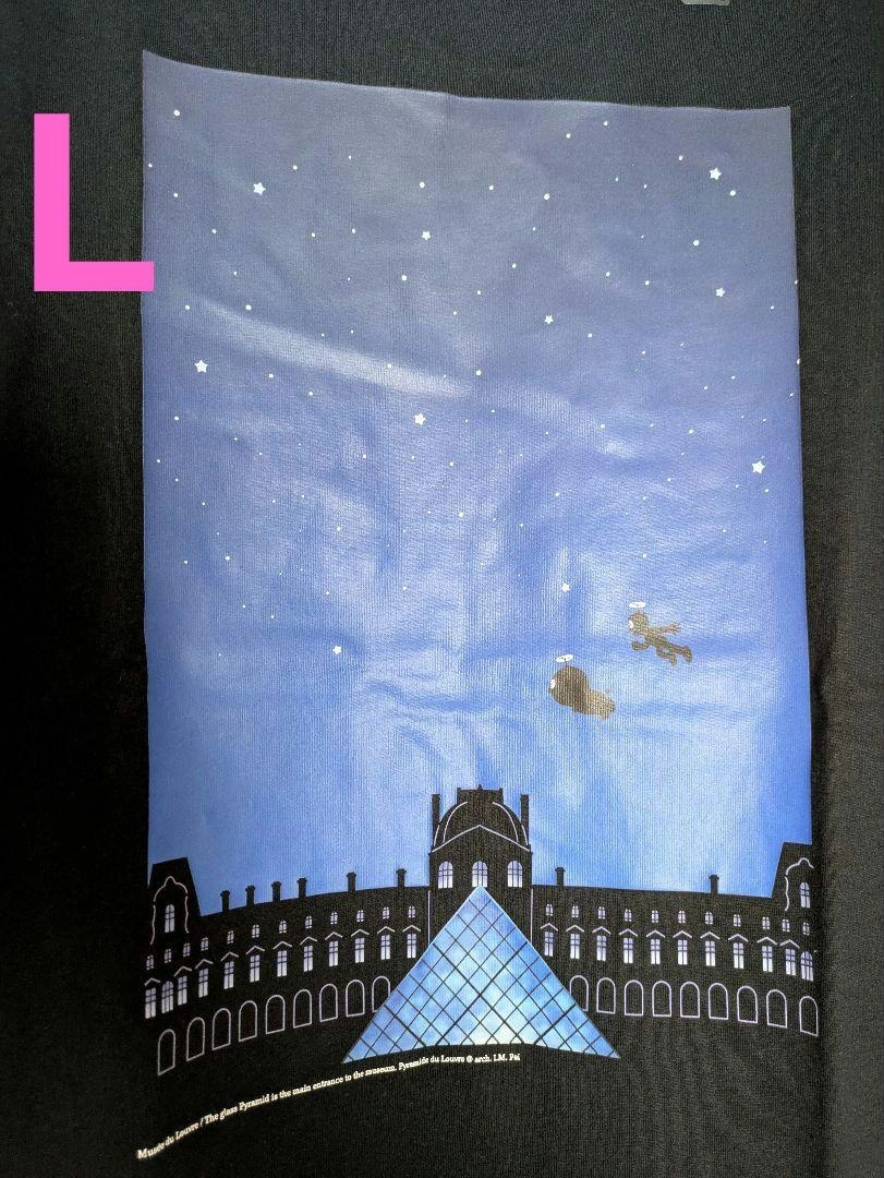 ユニクロ ドラえもん ルーヴル Tシャツ L 黒