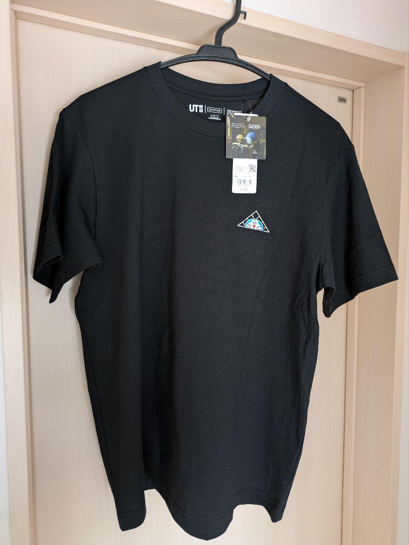 ユニクロ ドラえもん ルーヴル Tシャツ L 黒の写真2枚目