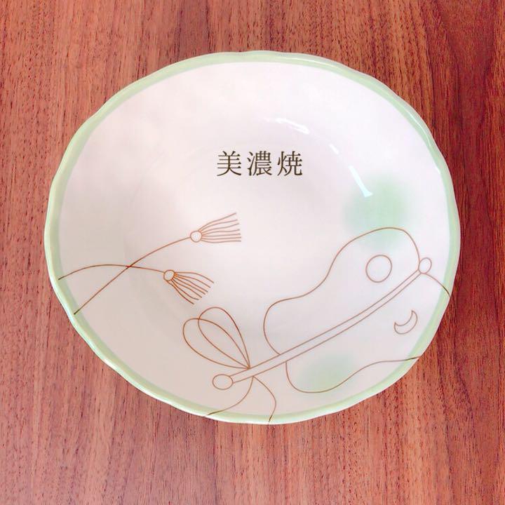 美濃焼　深皿　グリーン