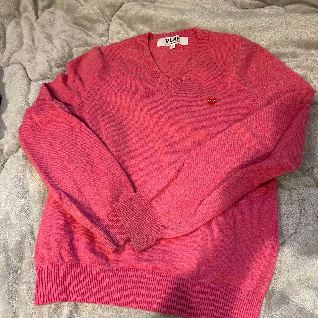 PLAY COMME des GARÇONS ピンクニット M