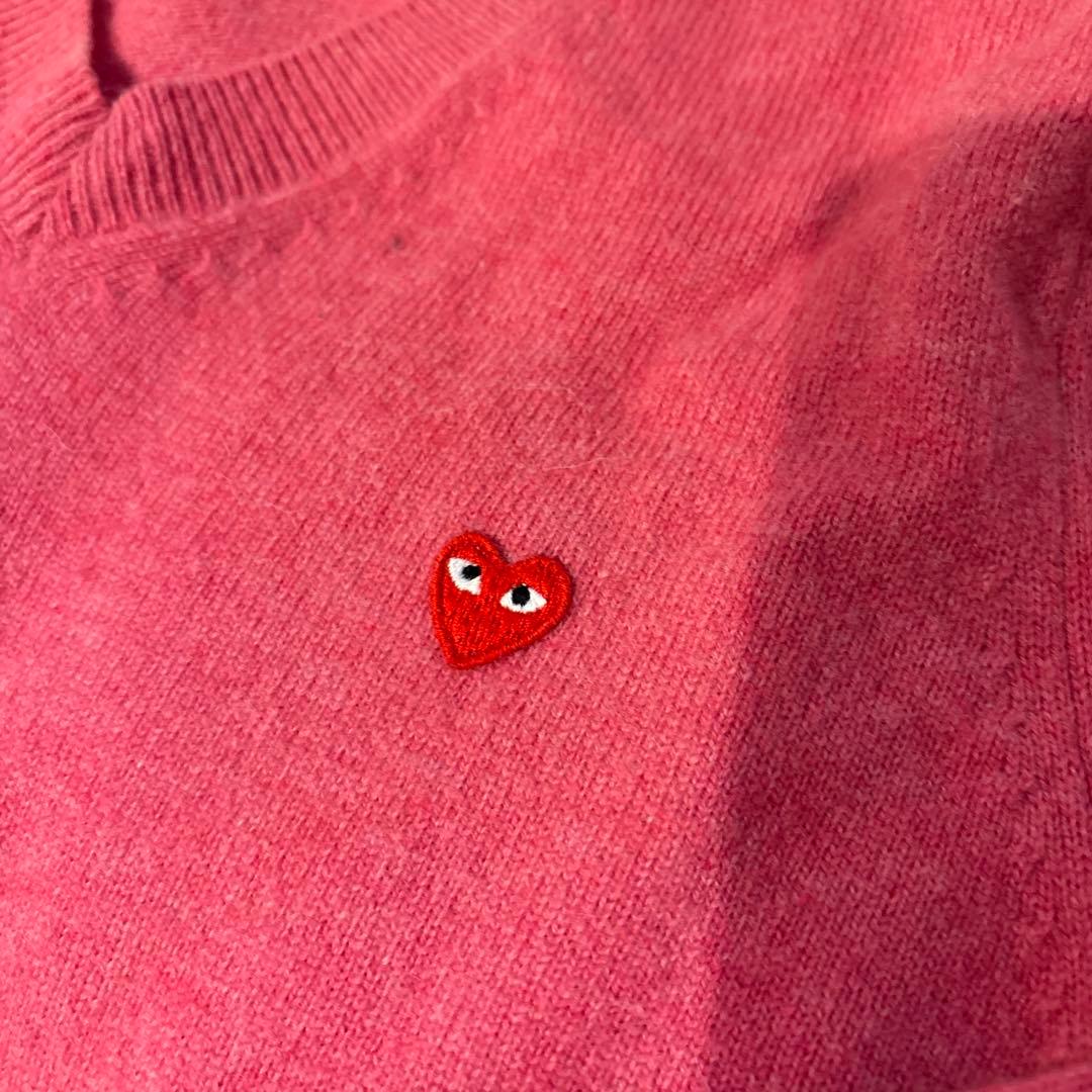 PLAY COMME des GARÇONS ピンクニット Mの写真2枚目