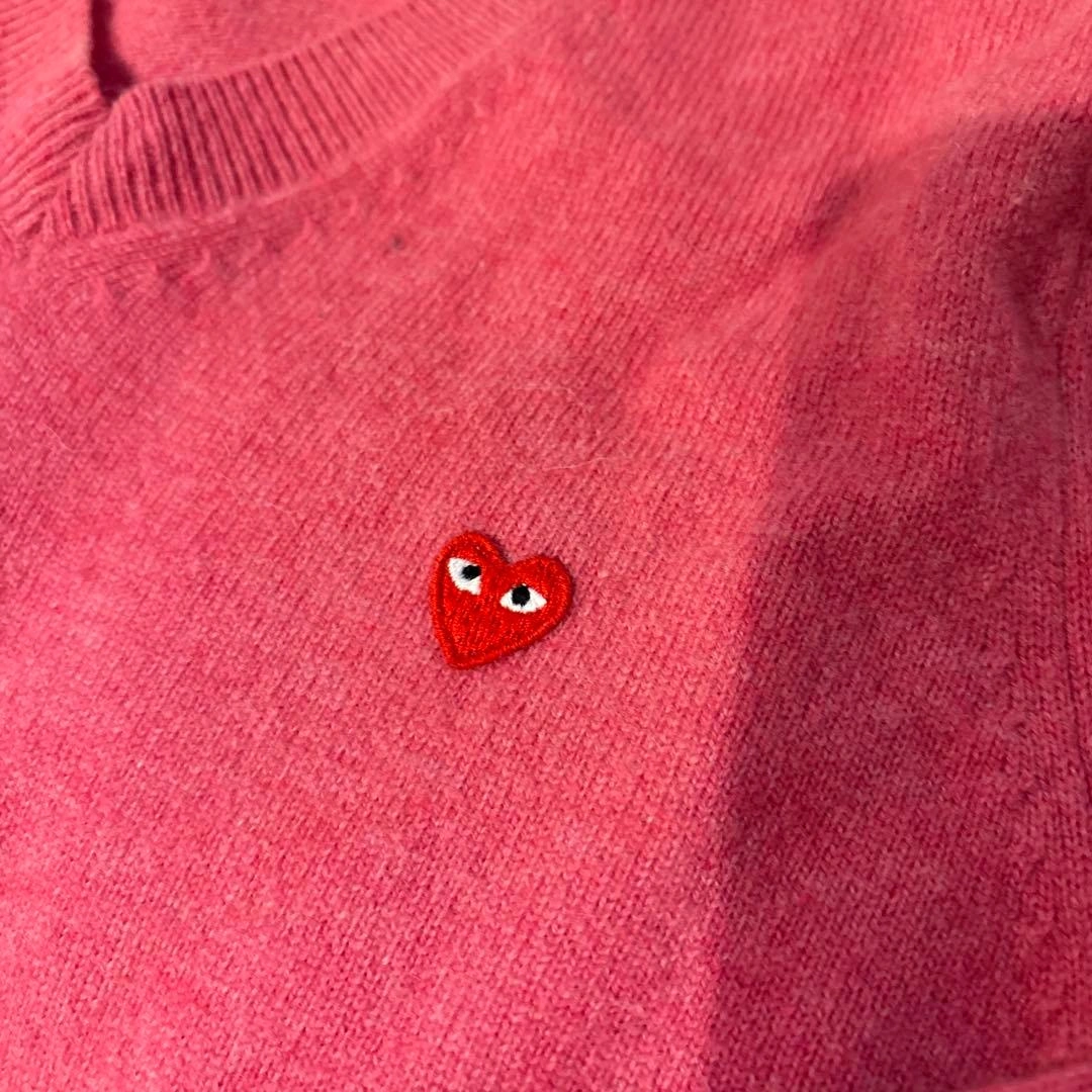PLAY COMME des GARÇONS ピンクニット Mの写真2枚目