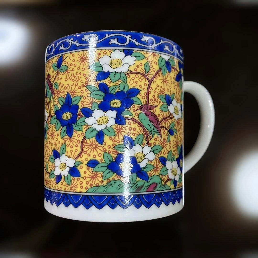 九谷焼 マグカップ 加賀屋 オリジナル 花鳥シリーズ