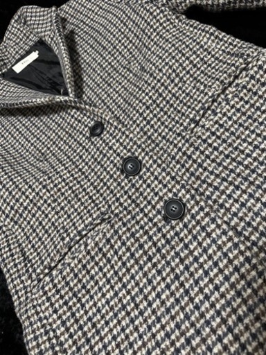 AZUL by moussy アズール チェスターコート S 千鳥柄 アウターの写真2枚目