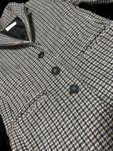 AZUL by moussy アズール チェスターコート S 千鳥柄 アウターの写真2枚目