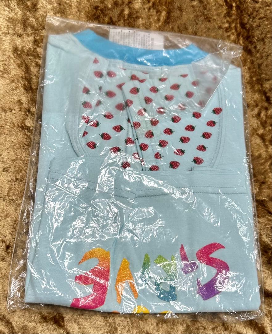 半袖Tシャツ 100cm 綿100% 新品 水色 いちご カラフルの写真7枚目