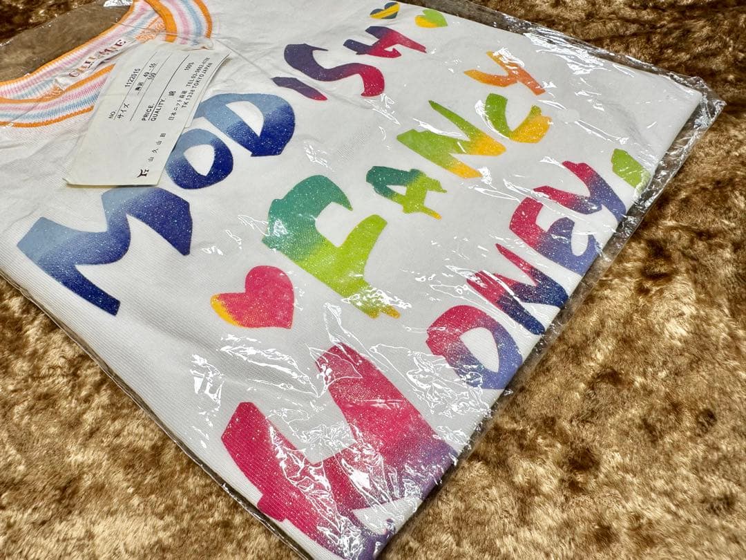 半袖Tシャツ 100cm 綿100% ホワイト 白 カラフルの写真2枚目