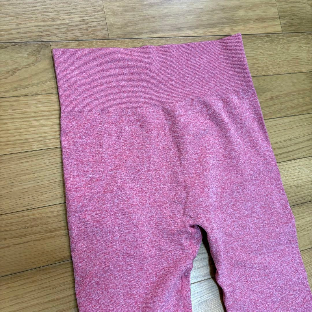 SHEIN クロップドトップスス・レギンス セットアップ レッド、ピンク系の写真8枚目