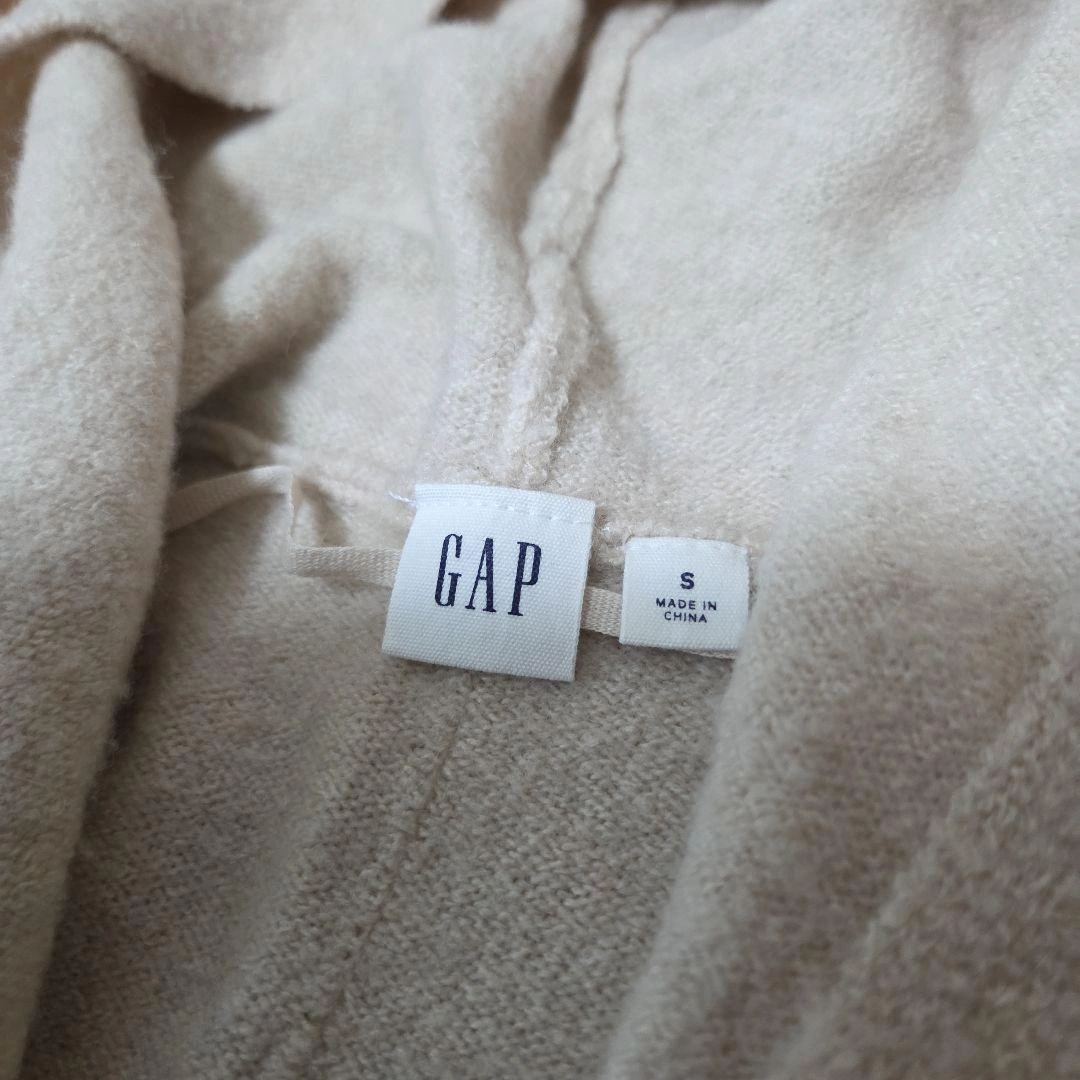 【GAP】Sサイズ ベージュ ロング フード付きカーディガンの写真7枚目